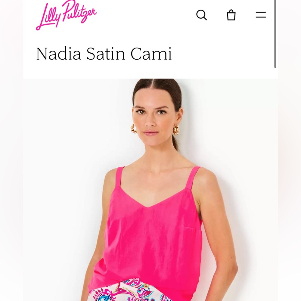 NWT Lilly Pulitzer Nadia satin cami
